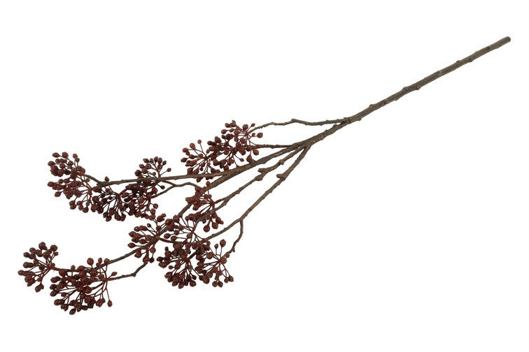 Kunstbloem / Kunstbes Rosa canina - Donker rood- 118 cm