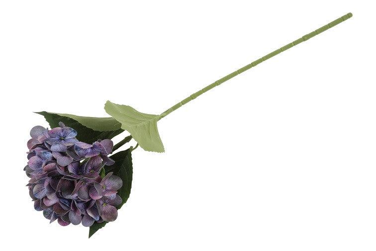 Kunstbloem Hydrangea Macrophylla - Paars - 65 cm