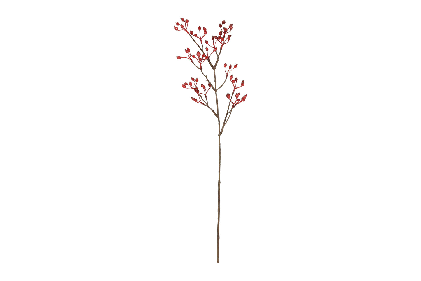 Kunstbloem / Kunstbes Rosa canina - Rood - 60 cm