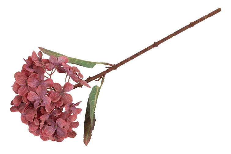 Kunstbloem Hydrangea Aletta - Rood- 40 cm
