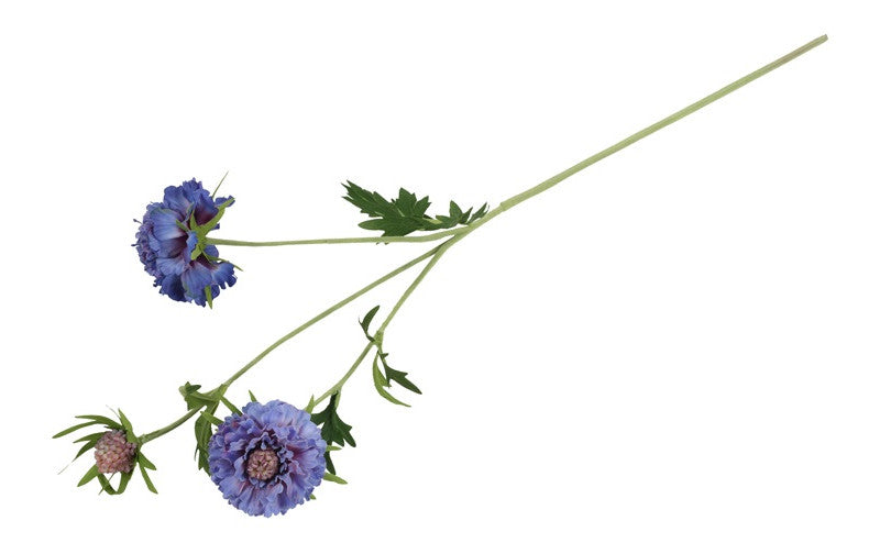 Kunstbloem Scabiosa - Blauw - 72 cm