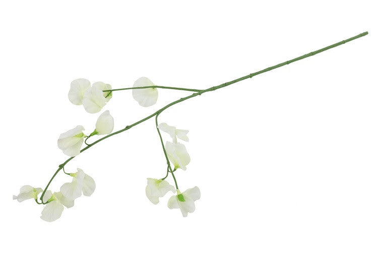 Kunstbloem Lathyrus oradus - Wit - 77 cm