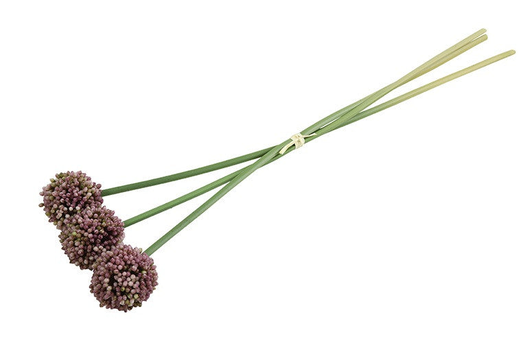 Kunstbloem bundel Allium sativum - Paars - 55 cm