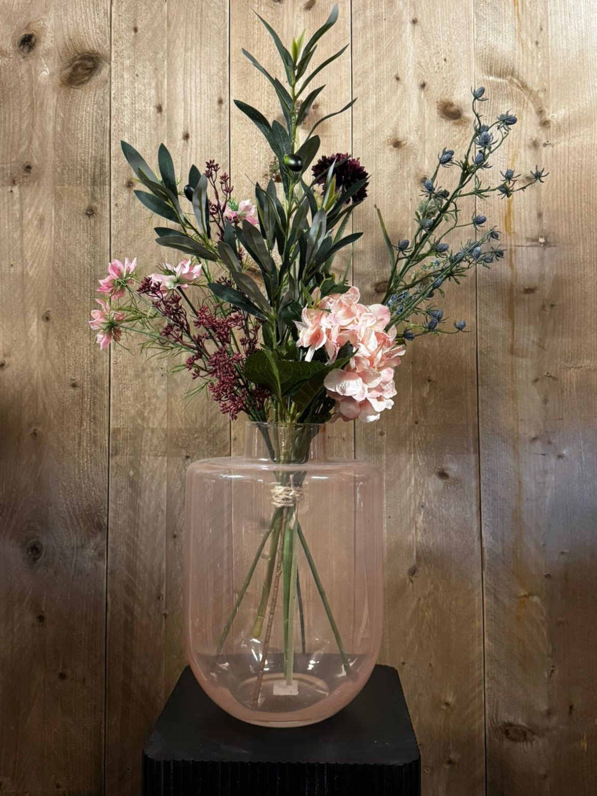 Boeket kunstbloemen - Roze/blauw - Boeket A