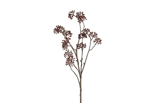 Kunstbloem / Kunstbes Rosa canina  - Donker rood- 118 cm