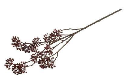 Kunstbloem / Kunstbes Rosa canina  - Donker rood- 118 cm