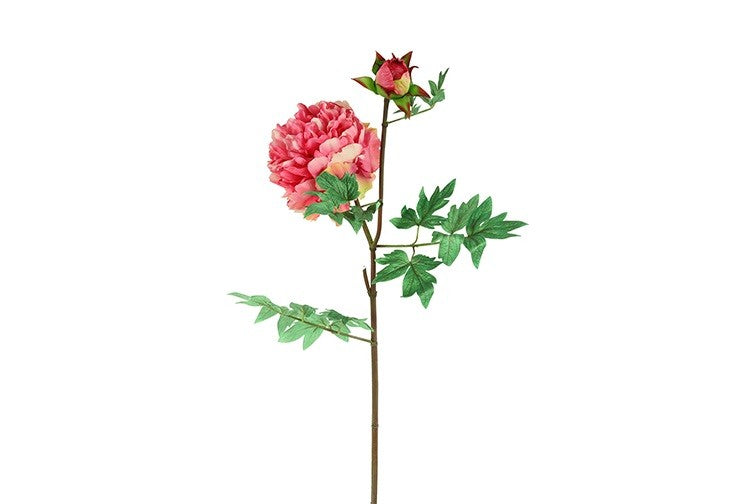 Kunstbloem  Paeonia  - Donker roze - 107 cm