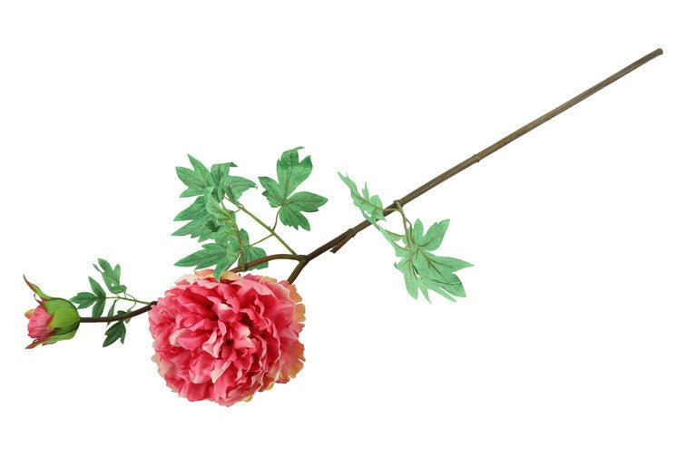 Kunstbloem  Paeonia  - Donker roze - 107 cm