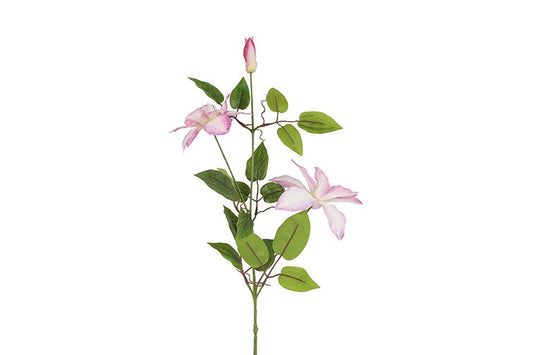 Kunstbloem Clematis  - Roze - 85 cm