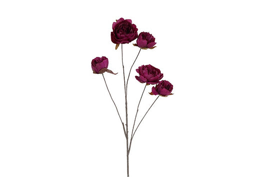Kunstbloem Beau Peaonia  - Paars  - 112 cm
