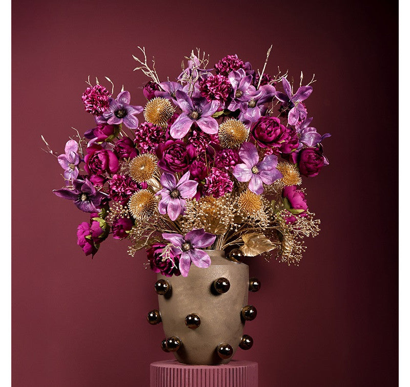 Kunstbloem Beau Peaonia  - Paars  - 112 cm