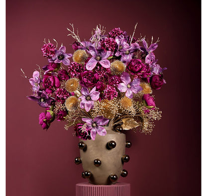 Kunstbloem Beau Peaonia  - Paars  - 112 cm