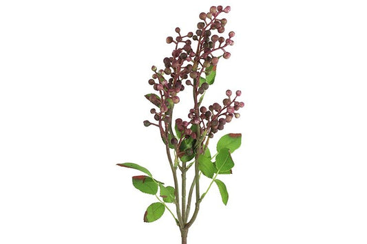 Kunstbloem / Kunstbes Prunus serotinar  - Fuchsia - 60 cm