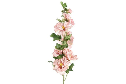 Kunstbloem Althaea rosea Kathi  - Roze - 87 cm