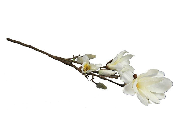 Kunstbloem Magnolia Chayca  - Wit - 87 cm