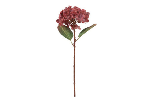 Kunstbloem Hydrangea Aletta - Rood- 40 cm