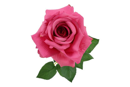 Kunstbloem Rosa Florentina - Donker roze - 72 cm