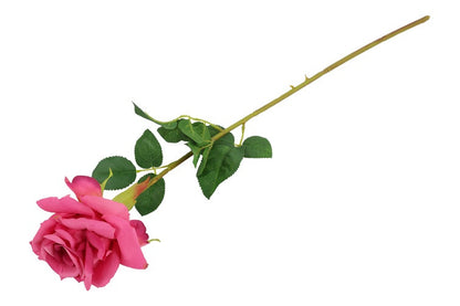 Kunstbloem Rosa Florentina - Donker roze - 72 cm